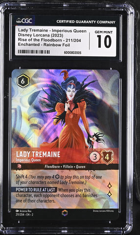 CGC 10 Lady Tremaine - Imperious Queen (Enchanted) (211/204) [Rise of the Floodborn] - 6000802005