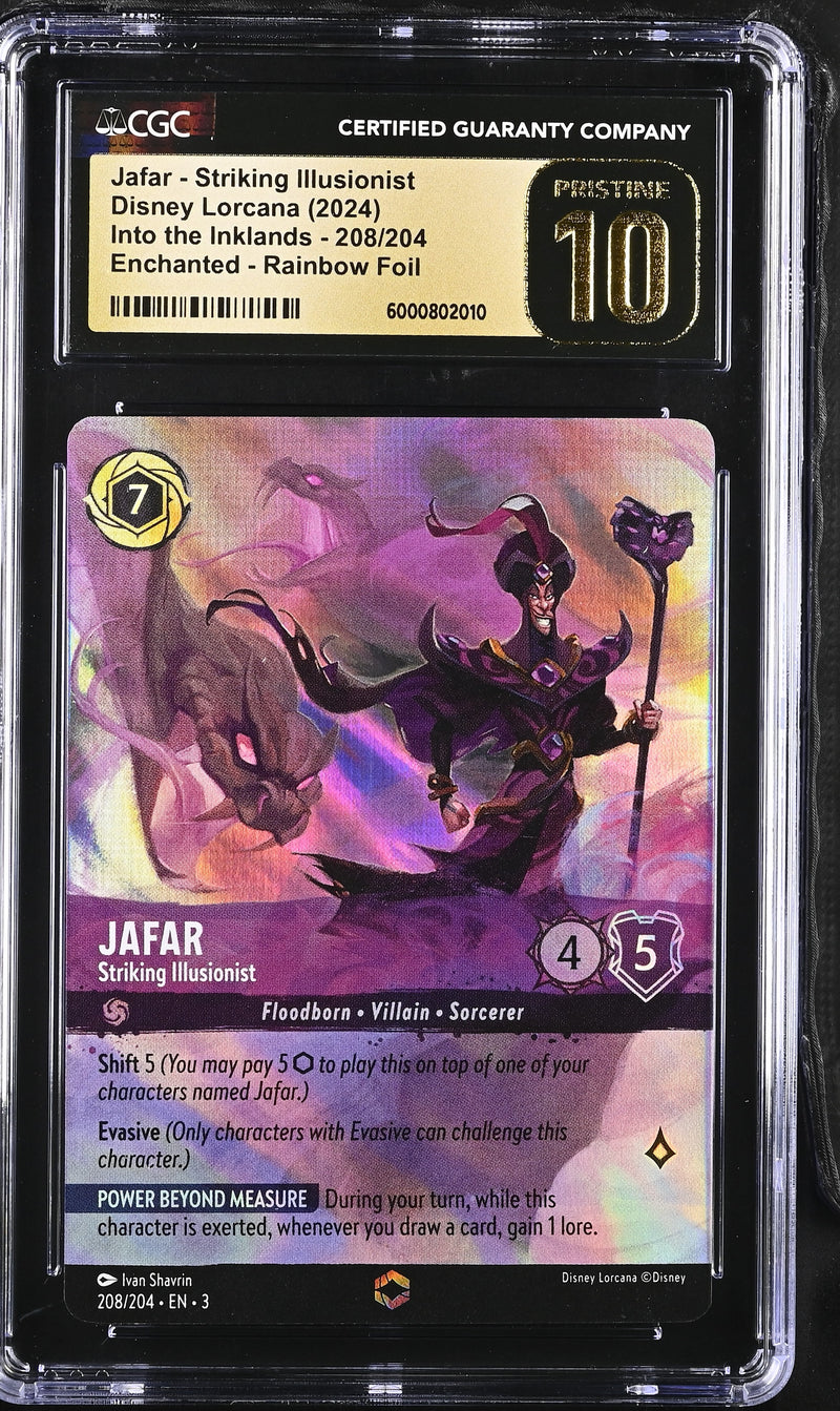 CGC 10 Jafar - Striking Illusionist (208/204) (Enchanted) [Into the Inklands]  -  6000802010
