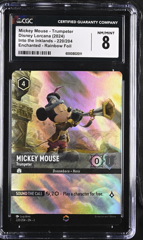 CGC 8 Mickey Mouse - Trumpeter (Enchanted) (220/204) [Into the Inklands] - 6000802011