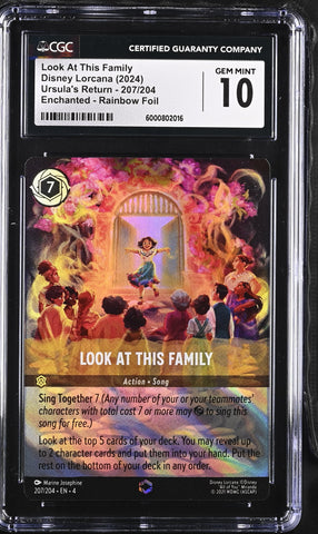CGC 10 Look At This Family (207/204) (Enchanted) [Ursula's Return]  - 6000802016