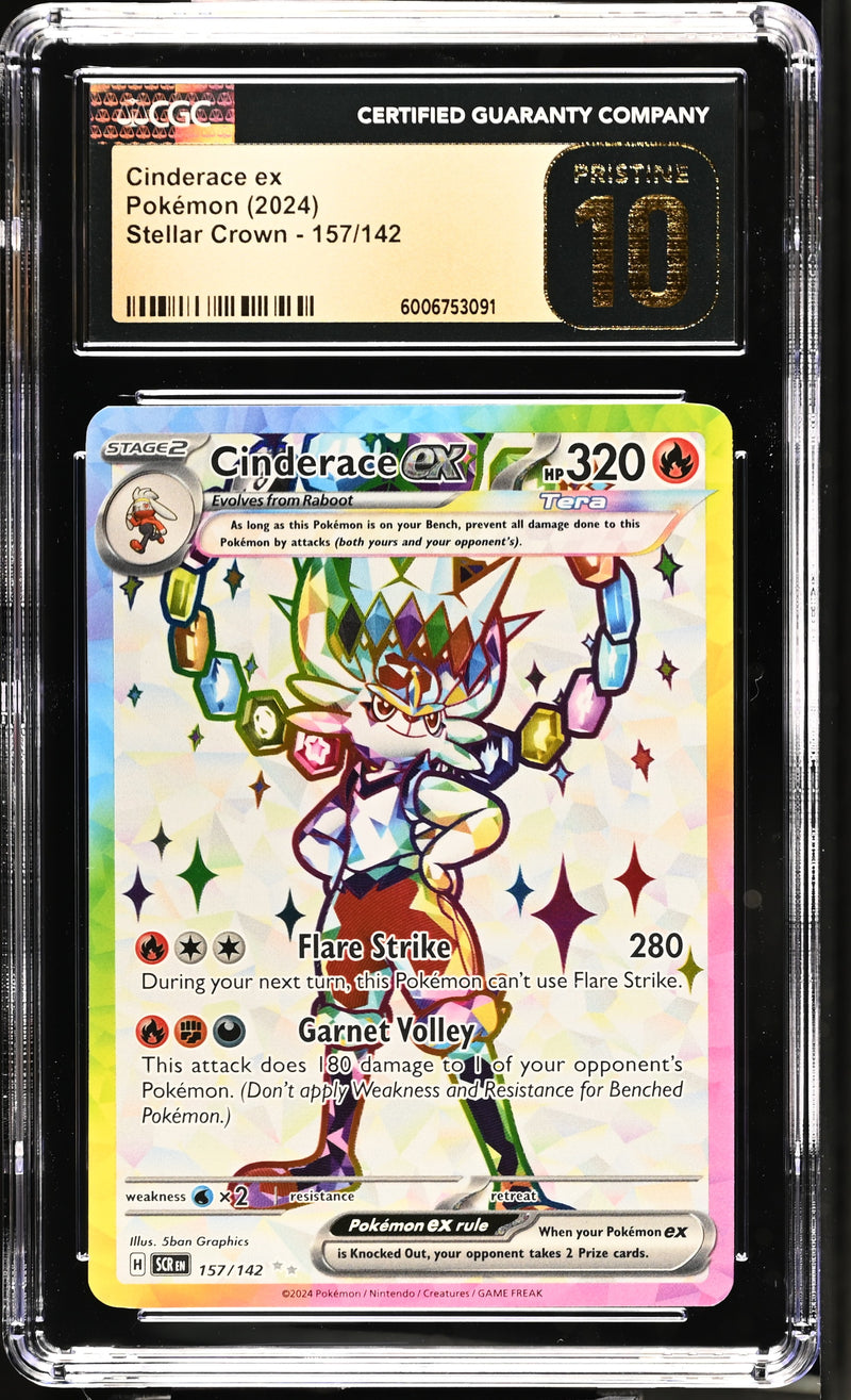CGC PRISTINE 10 Cinderace ex (157/142) [Scarlet & Violet: Stellar Crown] - 6006753091