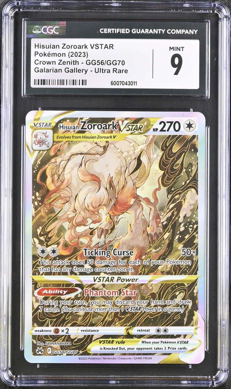 CGC 9 Hisuian Zoroark VSTAR(GG56/GG70) [Crown Zenith] - 6007043011