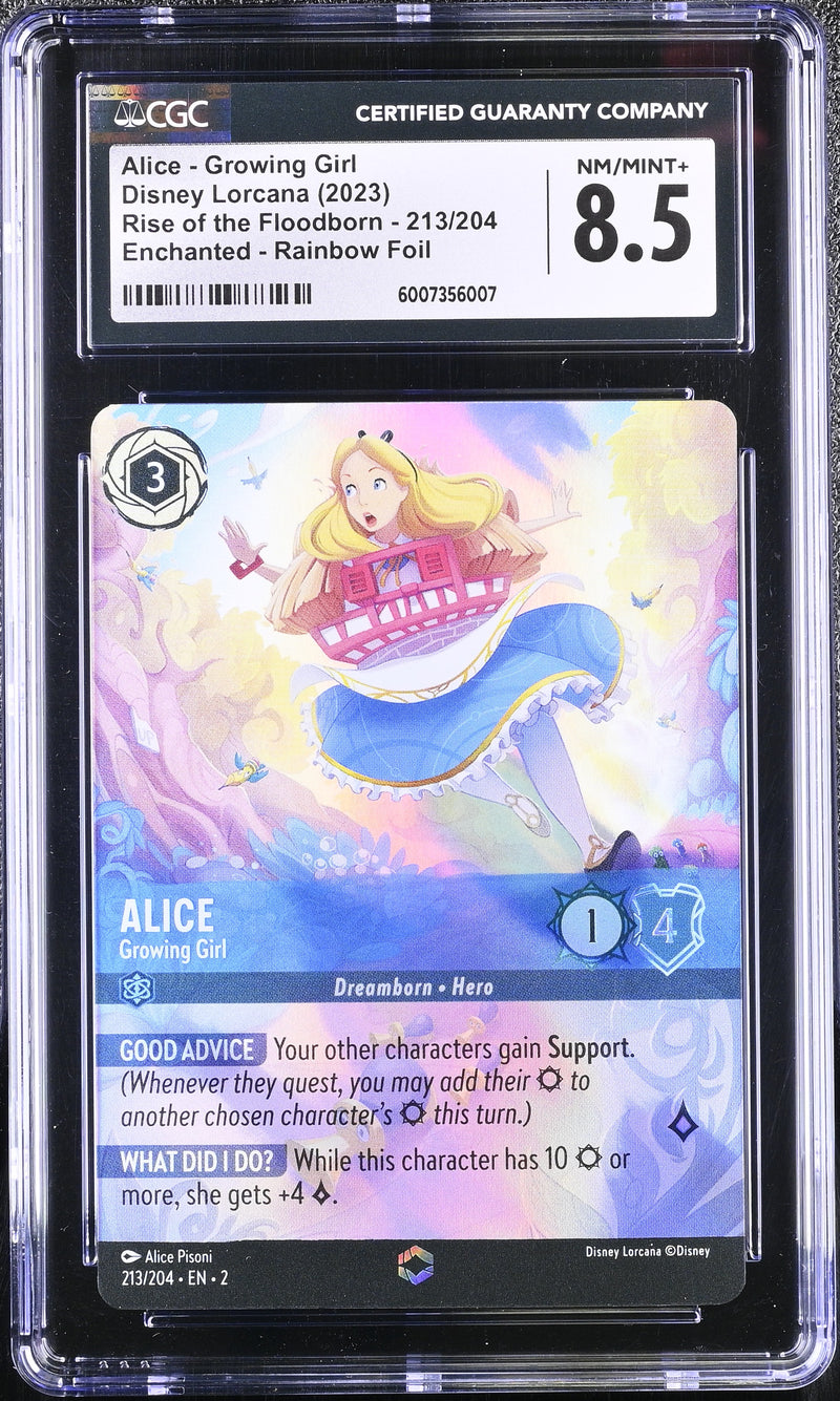 CGC 8.5 Alice - Growing Girl (213/204) (Enchanted) [Rise of the Floodborn]  - 6007356007