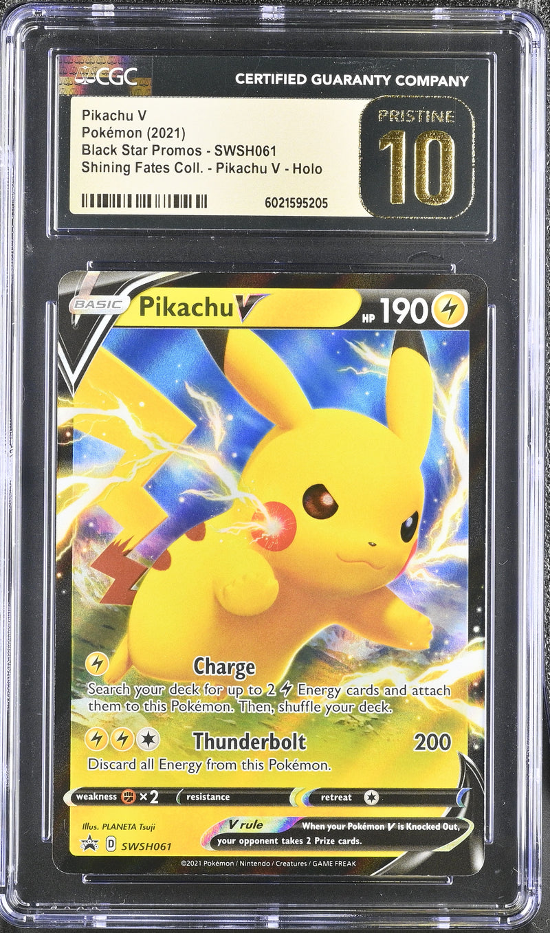 CGC PRISTINE 10 Pikachu V(SWSH061) [Black Star Promos] - 6021595205