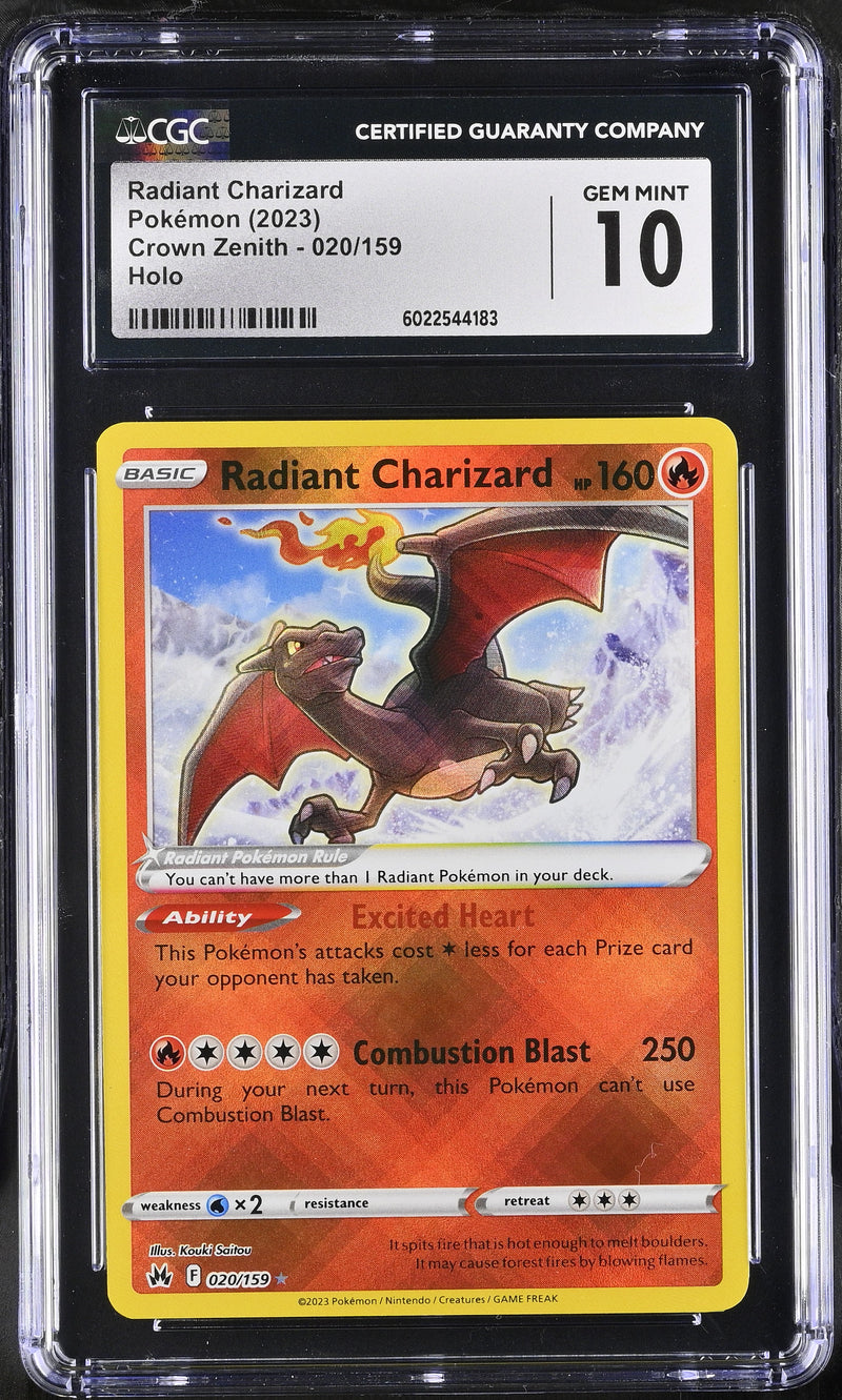 CGC GEM MINT 10 Radiant Charizard (020/159) [Sword & Shield: Crown Zenith] - 6022544183