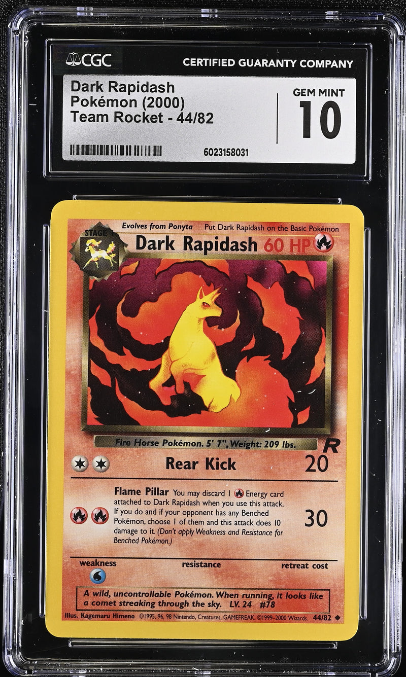 CGC GEM MINT 10 Dark Rapidash(44/82) [Team Rocket] - 6023158031