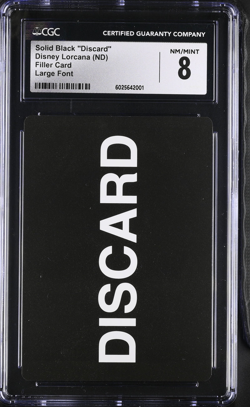 CGC 8 Solid Black "Discard" [Filler Card] - 6025642001