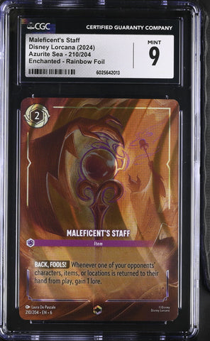 CGC 9 Maleficent's Staff (Enchanted) (210/204) [Azurite Sea] - 6025642013