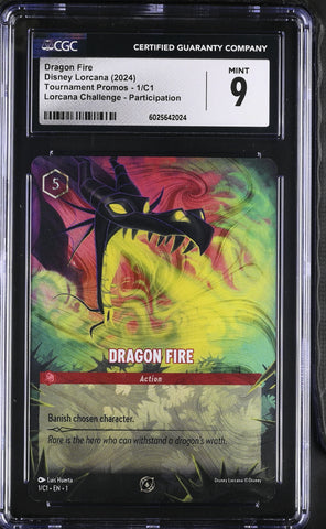 CGC 9 Dragon Fire (1/C1) [Tournament Promos] - 6025642024