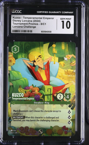 CGC 10 Kuzco - Temperamental Emperor (8/C1) [Tournament Promos] - 6025642030