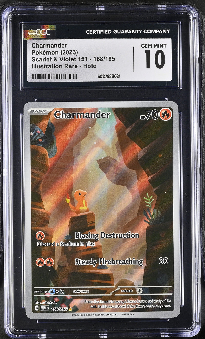 CGC GEM MINT 10 Charmander (168/165) [Scarlet & Violet 151] - 6027988031