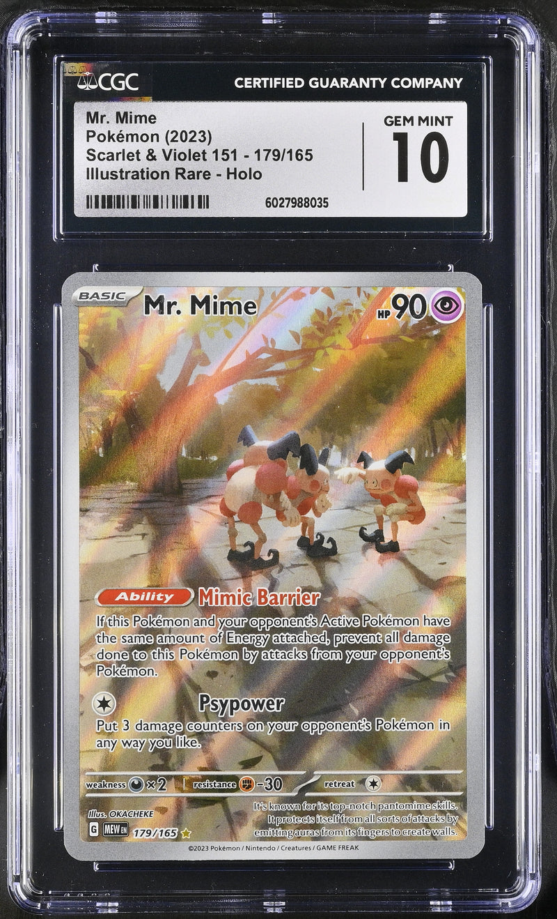 CGC GEM MINT 10 Mr. Mime (179/165) [Scarlet & Violet 151] - 6027988035