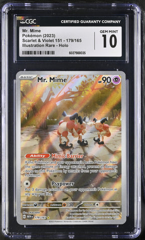CGC GEM MINT 10 Mr. Mime (179/165) [Scarlet & Violet 151] - 6027988035