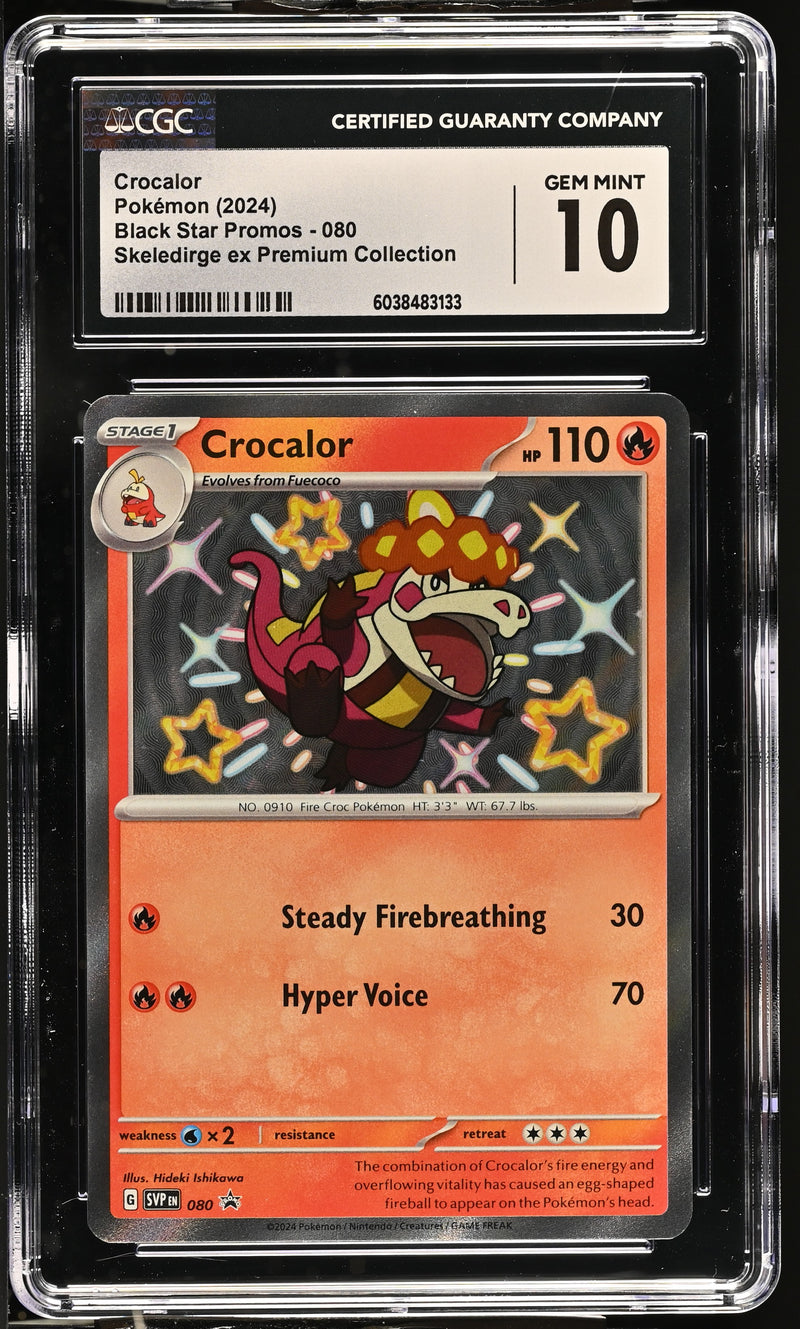 CGC GEM MINT 10 Crocalor(080) [Black Star Promos] - 6038483133