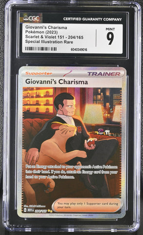 CGC 9 Giovanni's Charisma (204/165) [Scarlet & Violet 151] - 6040349016