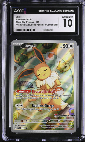 CGC GEM MINT 10 Eevee(173) [Black Star Promos] - 6040551022