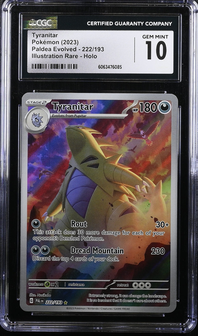 CGC GEM MINT 10 Tyranitar (222/193) [Scarlet & Violet: Paldea Evolved] - 6063476085