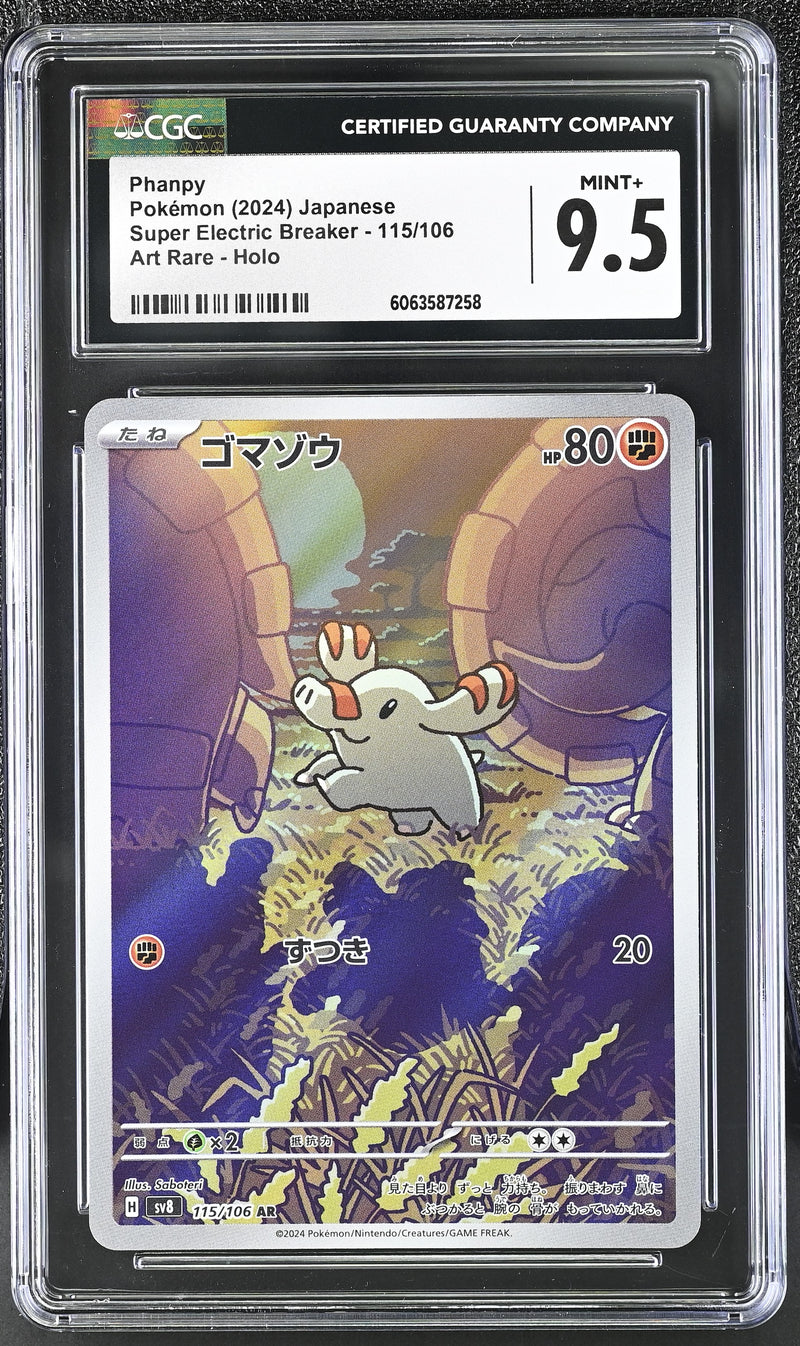 CGC MINT+ 9.5 Phanpy(115/106) [Super Electric Breaker] - 6063587258