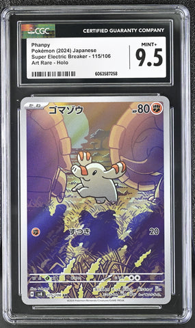 CGC MINT+ 9.5 Phanpy(115/106) [Super Electric Breaker] - 6063587258