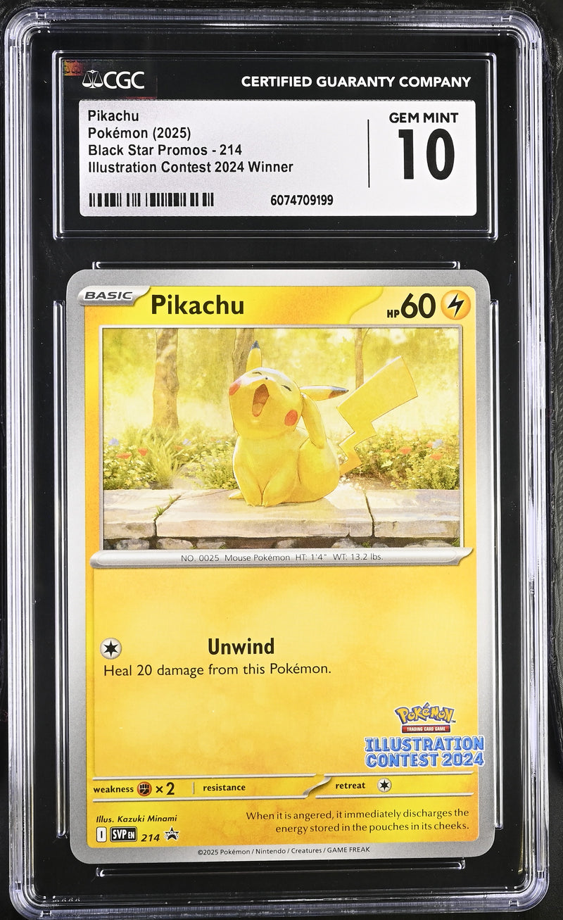 CGC GEM MINT 10 Pikachu (214) [Scarlet & Violet: Black Star Promos] - 6074709199