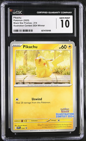 CGC GEM MINT 10 Pikachu (214) [Scarlet & Violet: Black Star Promos] - 6074709199