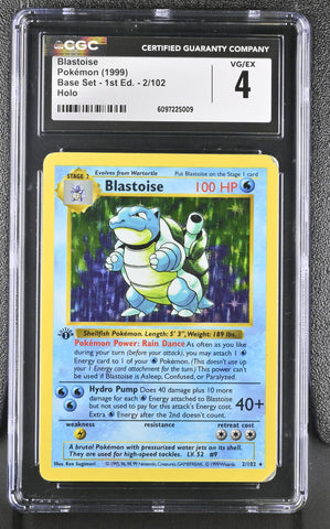CGC 4 Blastoise (2/102) (Shadowless) [Base Set 1st Edition] - 6097225009