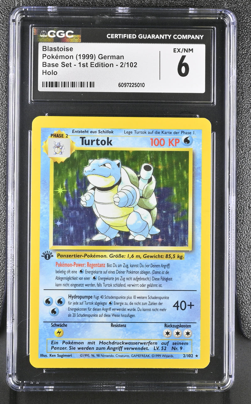 CGC 6 Blastoise (2/102) (Shadowless) [Base Set 1st Edition] - 6097225010