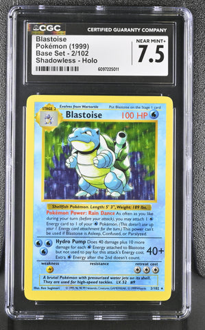 CGC 7.5 Blastoise(2/102) [Base Set] - 6097225011