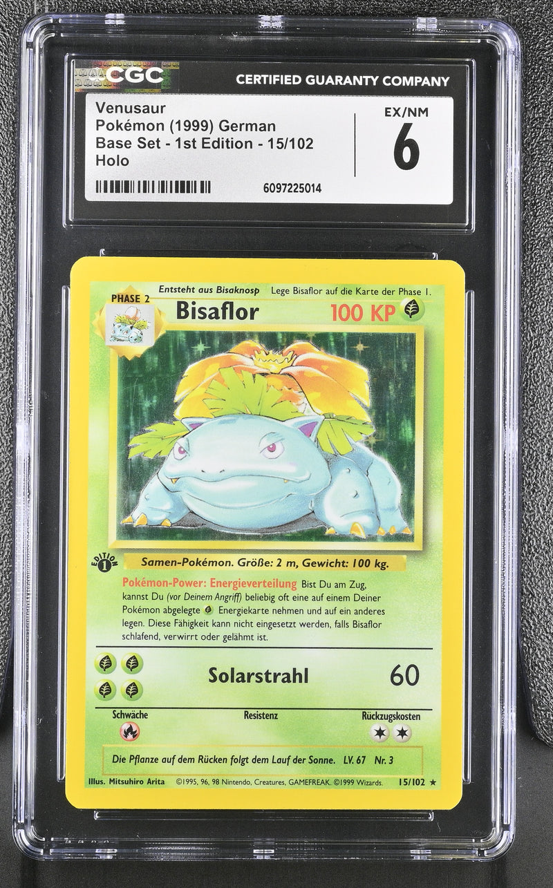 CGC 6 Venusaur (15/102) (Shadowless) [Base Set 1st Edition] - 6097225014