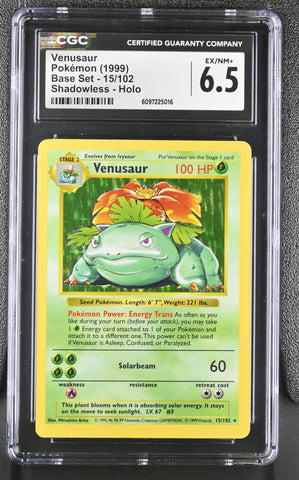 CGC 6.5 Venusaur(15/102) [Base Set] - 6097225016