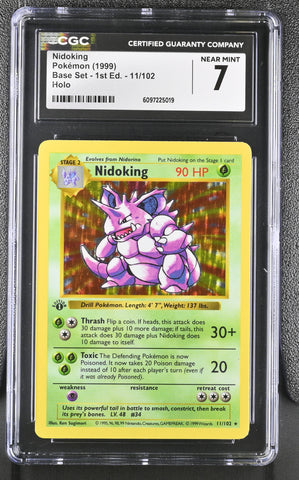 CGC 7 Nidoking (11/102) (Shadowless) [Base Set 1st Edition] - 6097225019