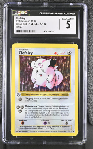 CGC 5 Clefairy(5/102) [Base Set - 1st Ed.] - 6097225020
