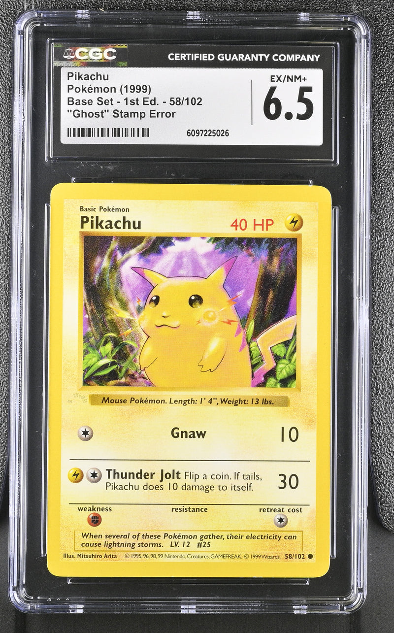 CGC 6.5 Pikachu(58/102) [Base Set - 1st Ed.] - 6097225026