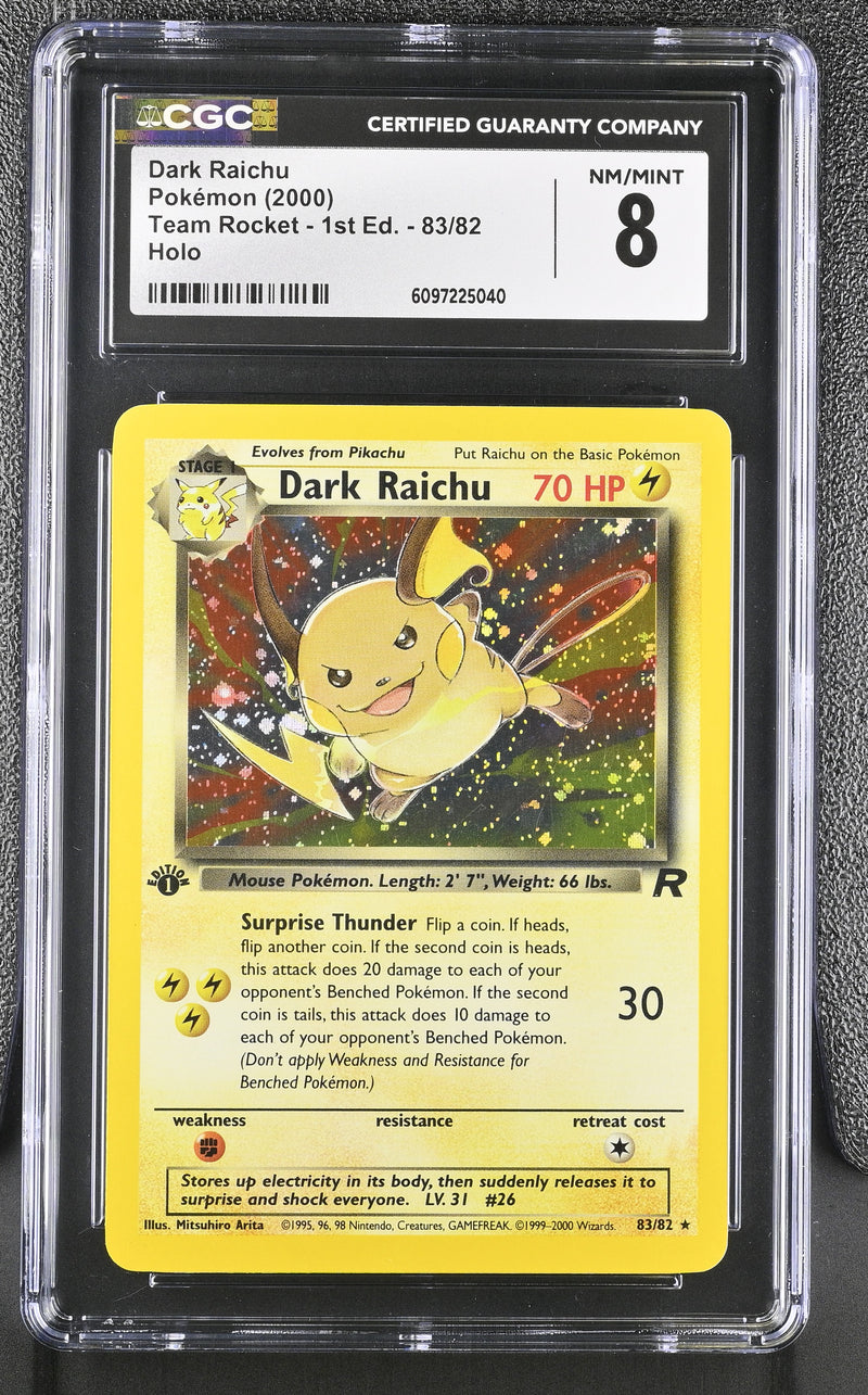 CGC 8 Dark Raichu (83/82) [Team Rocket 1st Edition] - 6097225040