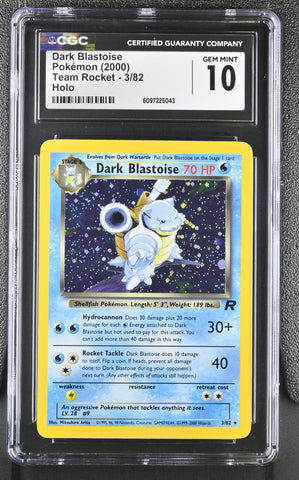 CGC GEM MINT 10 Dark Blastoise(3/82) [Team Rocket] - 6097225043