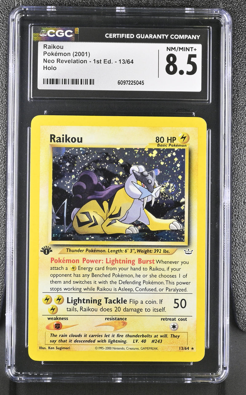 CGC 8.5 Raikou (13/64) [Neo Revelation 1st Edition] - 6097225045