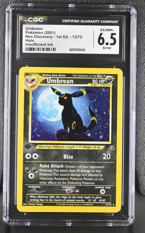 CGC 6.5 Umbreon (13/75) [Neo Discovery 1st Edition] - 6097225050