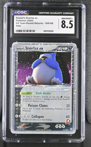 CGC 8.5 Rocket's Snorlax ex (104/109) [EX: Team Rocket Returns] - 6097225059