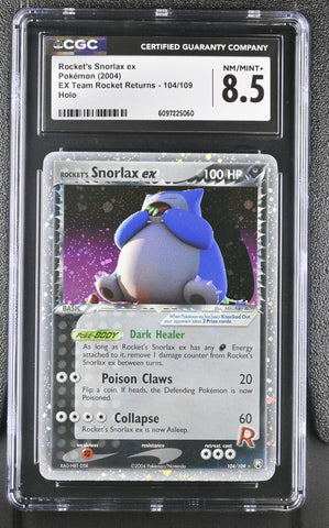 CGC 8.5 Rocket's Snorlax ex (104/109) [EX: Team Rocket Returns] - 6097225060