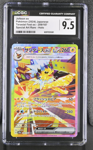 CGC MINT+ 9.5 Jolteon ex(209/187) [Terastal Fest ex] - 6097225081