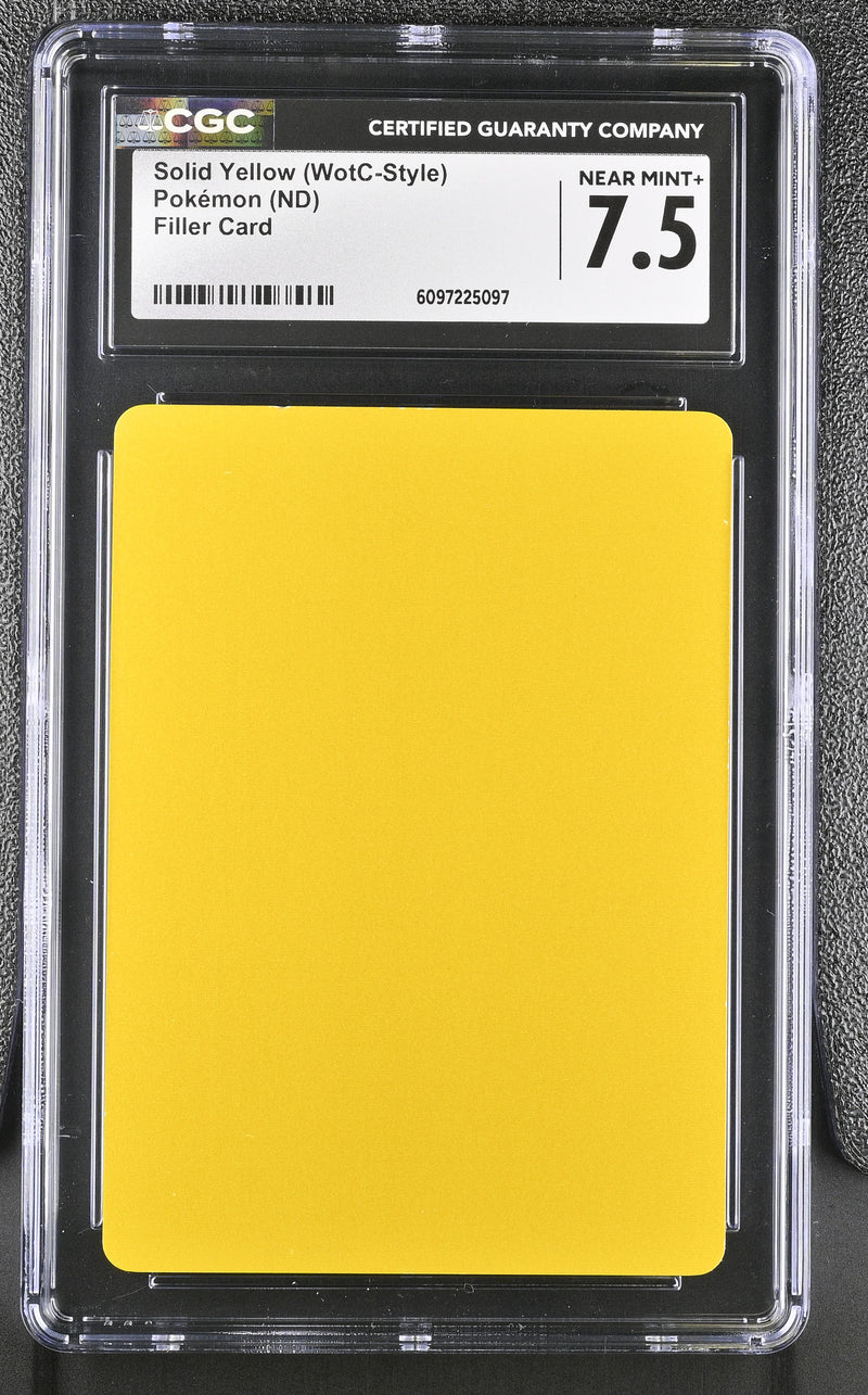 CGC 7.5 Solid Yellow (WotC-Style)() [Filler Card] - 6097225097