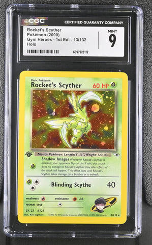 CGC 9 Rocket's Scyther (13/132) [Gym Heroes 1st Edition] - 6097225112