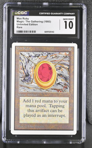 CGC GEM MINT 10 Mox Ruby [Unlimited Edition] - 6097225143