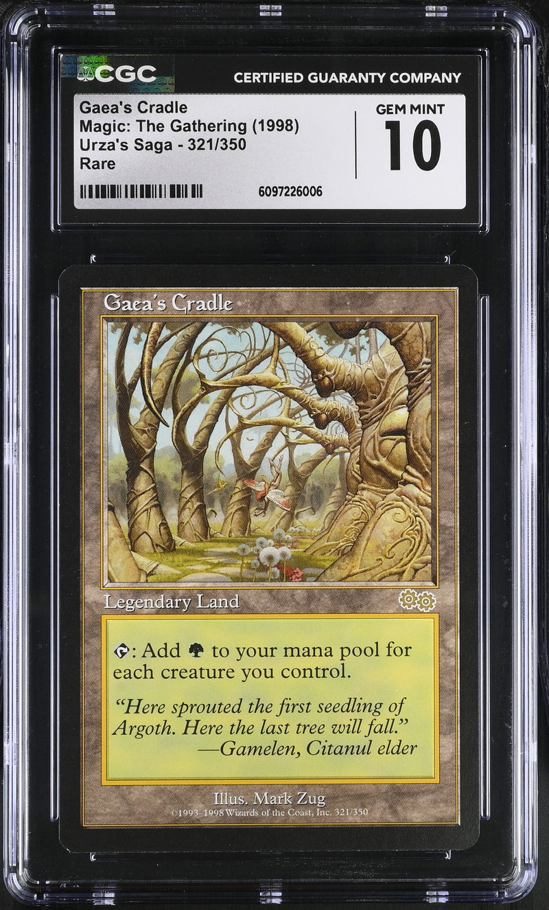 CGC GEM MINT 10 Gaea's Cradle [Urza's Saga] - 6097226006