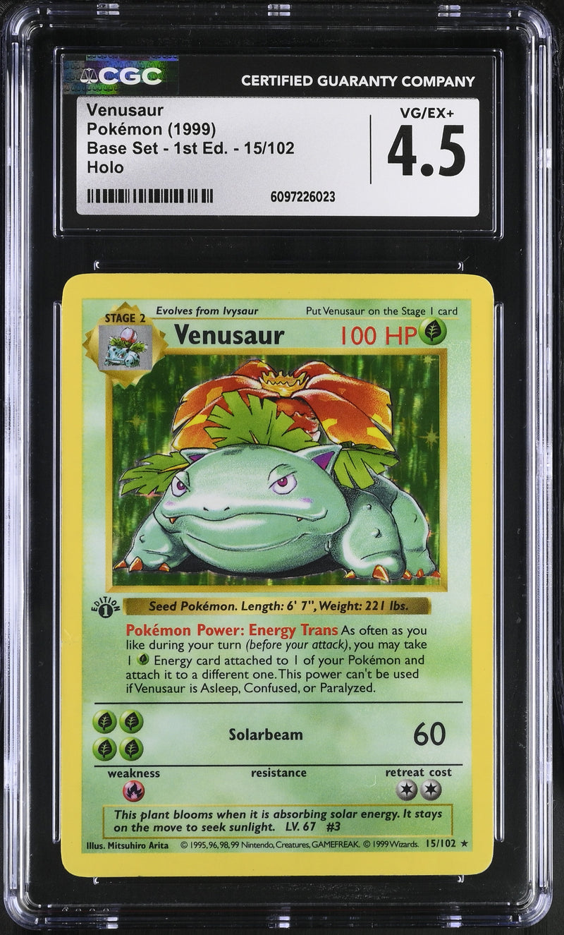 CGC 4.5 Venusaur (15/102) (Shadowless) [Base Set 1st Edition] - 6097226023