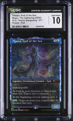 CGC GEM MINT 10 Thassa, God of the Sea[SLD: Theros Stargazing] - 6100287194
