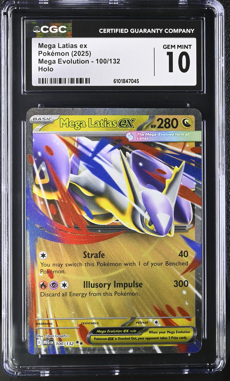 mega latias pokemon card - ex - 100/132 - ME01: Mega Evolution (MEG) - Double Rare 6 Pokemon Mega Latias ex Boxes per Case 1 Foil Promo Card Featuring Mega Latias ex per Box 1 Oversized Lenticular Promo Card Featuring Mega Latias ex per Box 4 Pokemon Booster Packs per Box Combine Legendary Power Mega Latias ex - 079/063