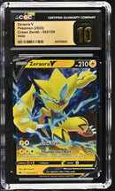 CGC PRISTINE 10 Zeraora V (053/159) [Sword & Shield: Crown Zenith] - 6107235241