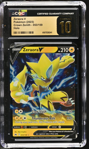 CGC PRISTINE 10 Zeraora V (053/159) [Sword & Shield: Crown Zenith] - 6107235241