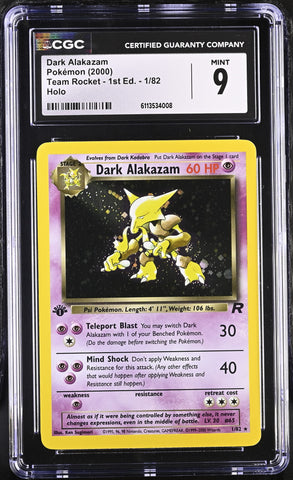CGC 9 Dark Alakazam(1/82) [Team Rocket - 1st Ed.] - 6113534008